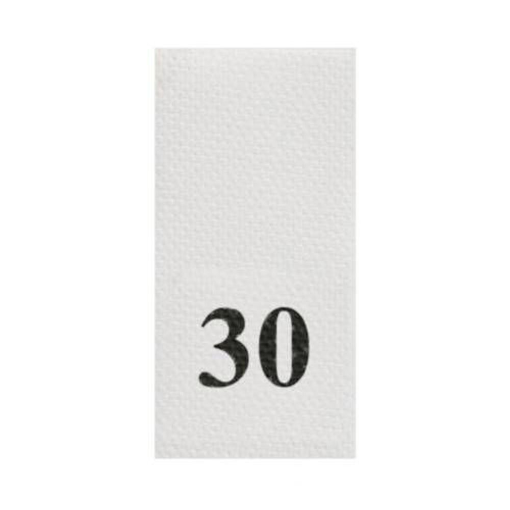 Этикетка-размерник, белый, 10х20 мм, 100 шт, 30