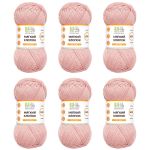 Пряжа Вязь Мягкий хлопок / уп.6 мот. по 50 г, 170 м, 125 розовый