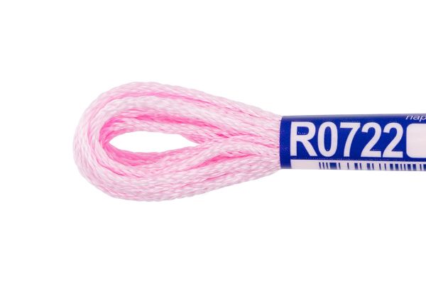 Мулине Gamma вискоза 100%, цв.R0722 розовый, 12 мотков по 8 метров