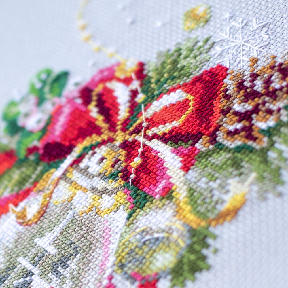 Набор для вышивания нитками Чудесная игла, Рождественский колокольчик, 16х23 см