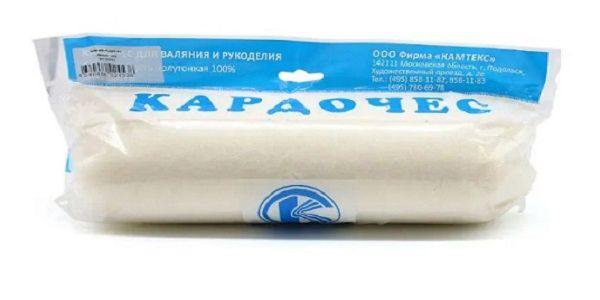 Шерсть для валяния Камтекс Кардочес Mini п/тонкая 1х100 г, (26-28 мкр), 205 белый