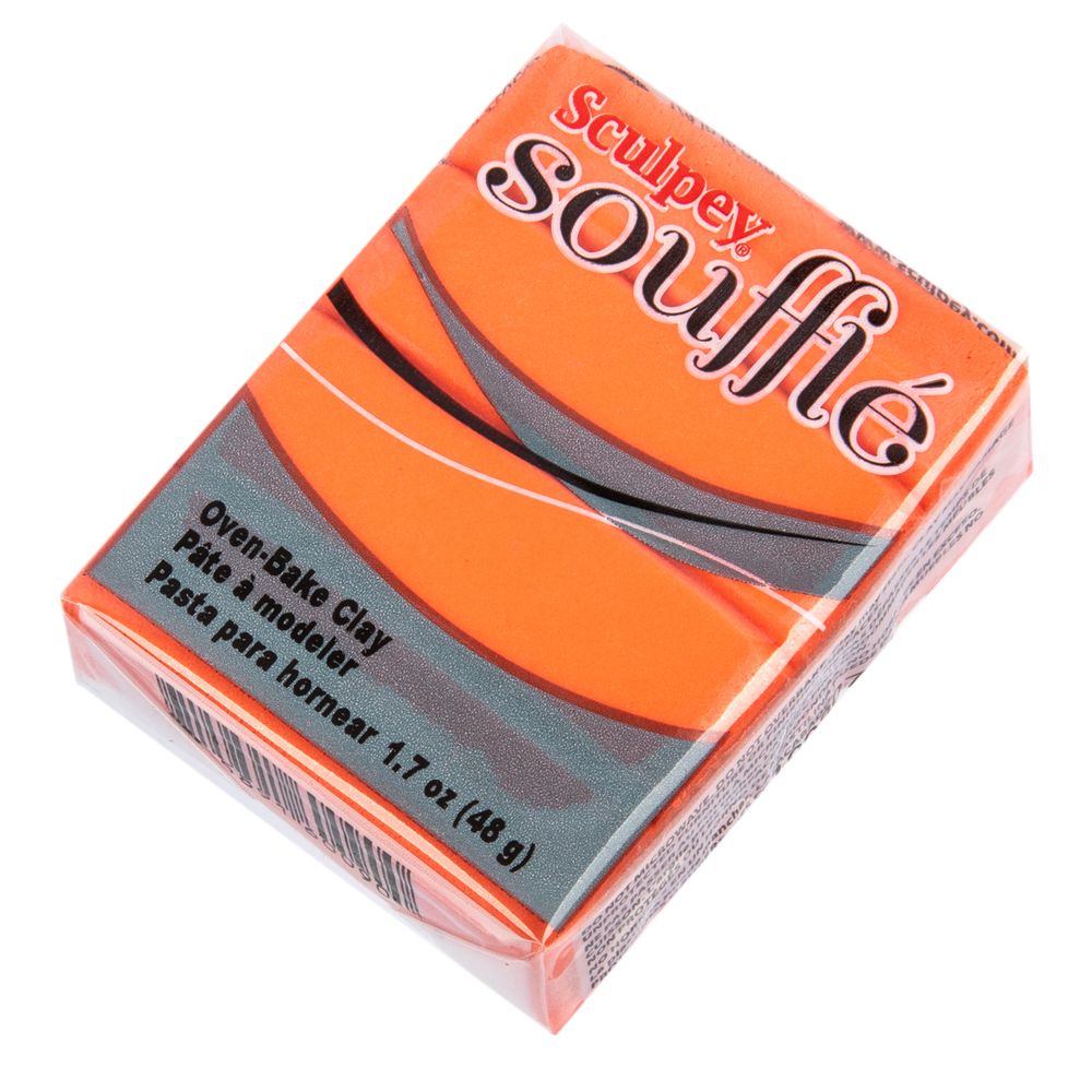 Полимерная глина 48 г, 6009 мандариновый, Sculpey SU