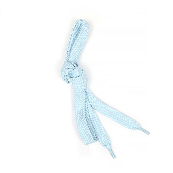 Шнурки плоские полиэфир 15 мм, голубой 8146 57/15 130см уп.144 шт