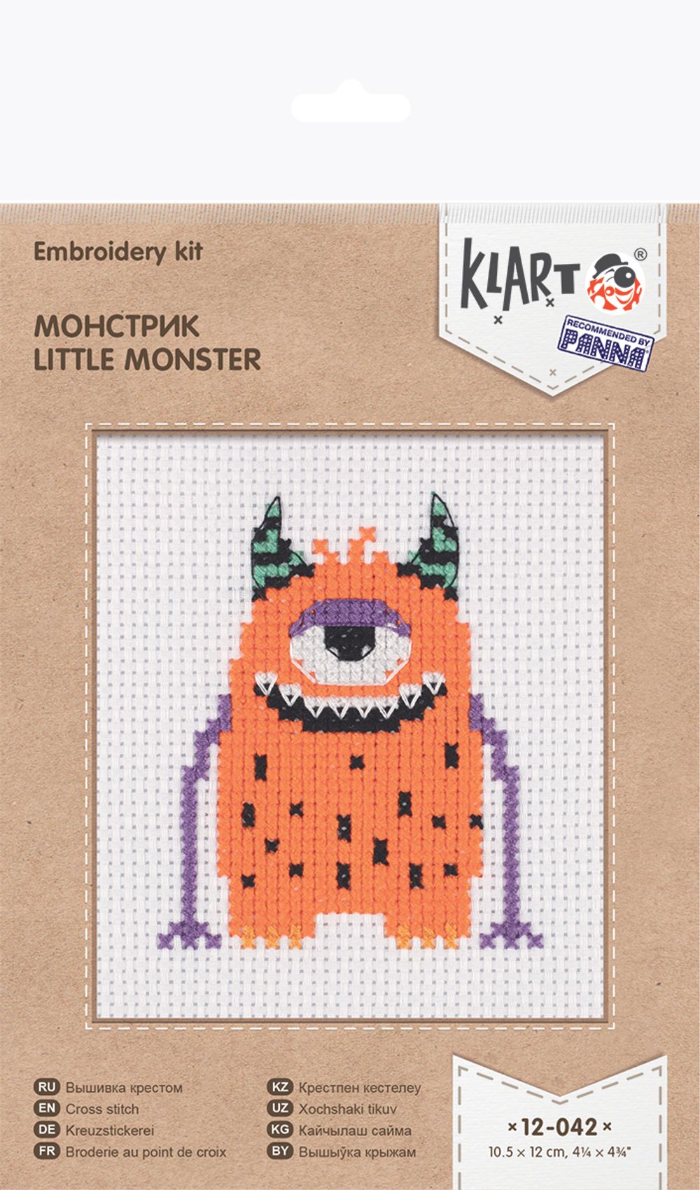 Набор для вышивания нитками Klart, Монстрик