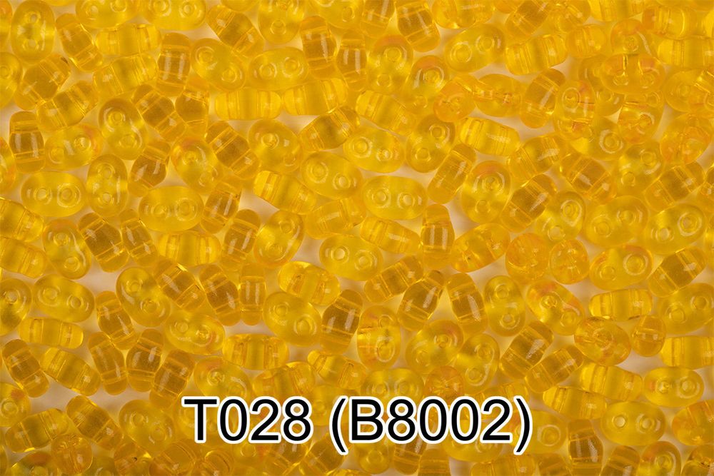 Бисер Preciosa Twin 3 2.5х5 мм, 50 г, 1-й сорт. T028 желтый, B8002, 321-96001