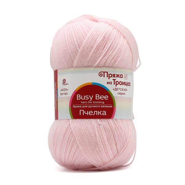 Пряжа Троицкая Пчелка / уп.10 мот. по 100 г, 500 м, 180 светлая бегония