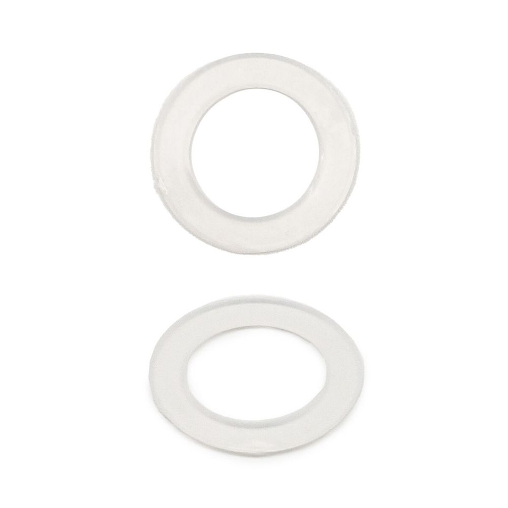 Кольцо уплотнительное пластик под люверс ⌀15 мм (внешн. 23 мм), прозрачный, ≈100 шт
