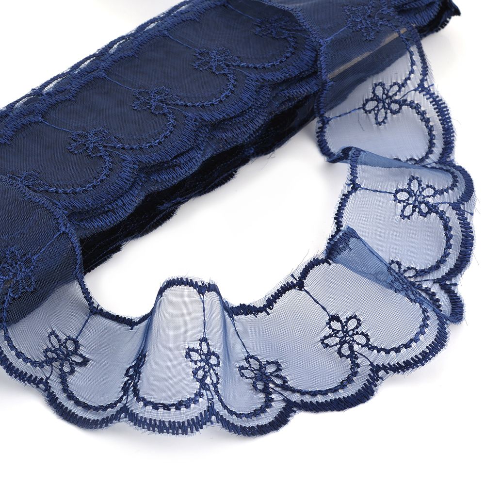 Кружево капроновое 40 мм / 13.7 м, TBS.D2026S цв.03 т.синий, Kruzhevo