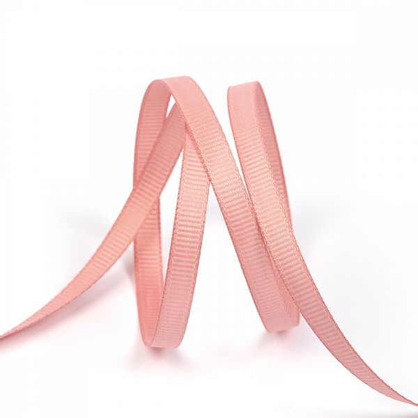 Лента репсовая (в рубчик) 6.0 мм, 161 розовый, уп. 27,4м