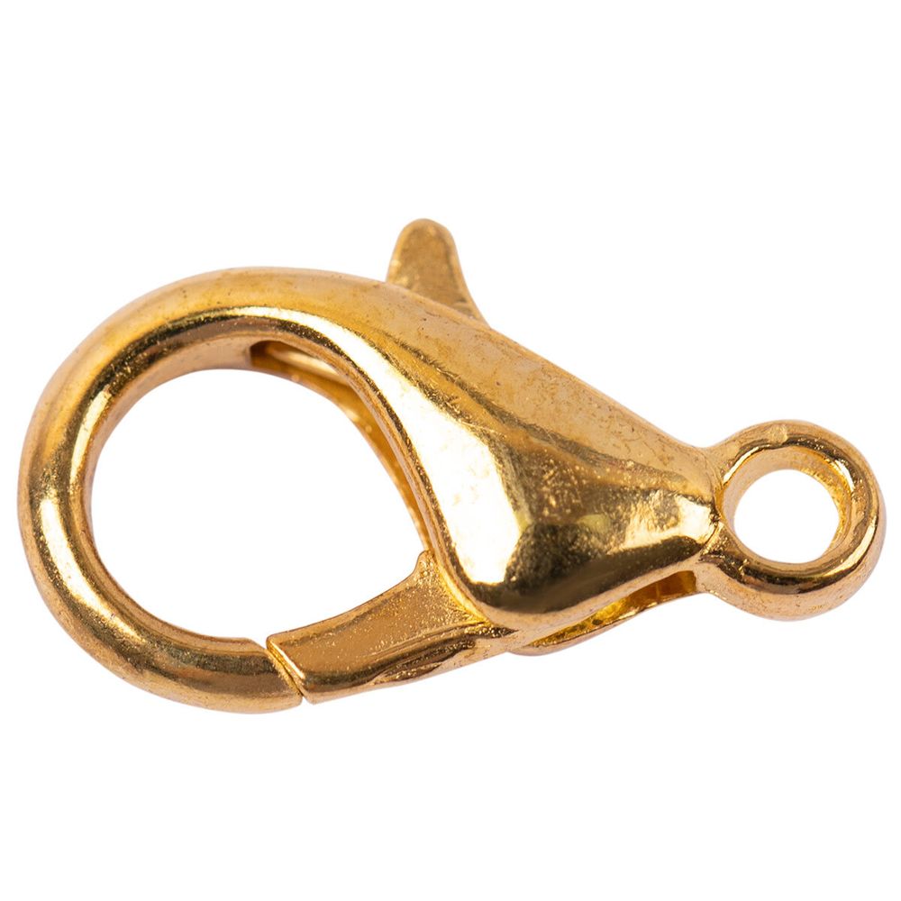 Замок для бус карабин 14 мм, 5 шт, №01 золото, Zlatka DB-02/5
