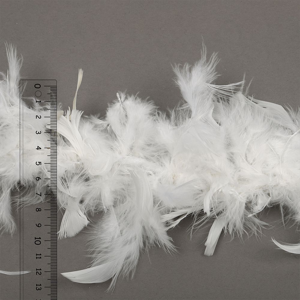 Боа из перьев 2 метра, 50±3 г, белый
