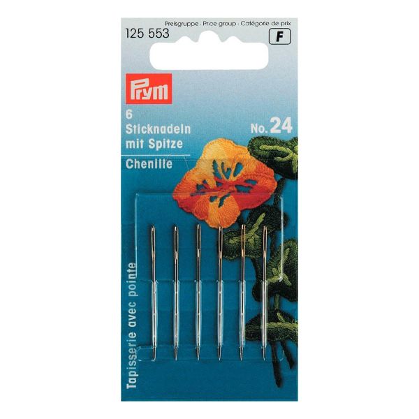 Иглы ручные вышивальные острые №24 0,80х37мм, Prym
