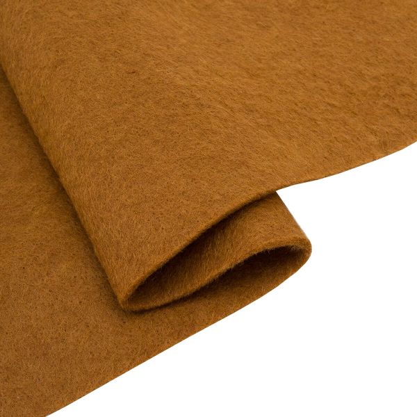 Фетр листовой мягкий 1.2 мм, 20х30 см, 100% п/э, 2 шт, цв. св. коричневый, 23232