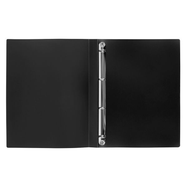 Папка на 4 О-кольцах A4 700 мкм 25 мм, эффект 3D, 4 шт, ⌀- 17 мм, черный EC211400001, Expert Complete EC211400001