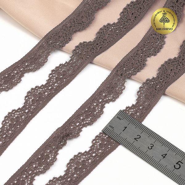 Кружево эластичное (стрейч) 8031 15мм цв.L1645 шиншилла, 50м, Kruzhevo