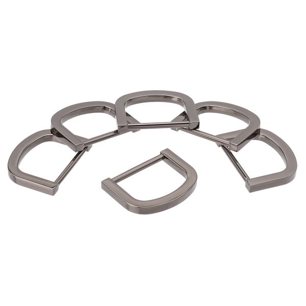 Полукольцо литое металл 25мм (34х25мм), черный никель (олово), MB2326, 6 шт