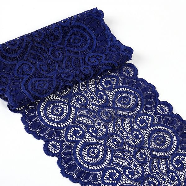 Кружево бельевое эластичное 180 мм / 3 м, TBY.L1351, цв.L1832 синий, Kruzhevo