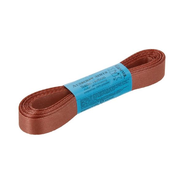 Лента атласная 1-сторонняя 12.0 мм / 10 шт по 5.4 метра, №147 грязно-розовый, Gamma AL-12P