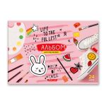 Альбом для рисования 100 г/м², A4 29х20.5 см, 20 шт, на скобе 24 л, 24АЛСК4_000204 Живи на полную, Светоч