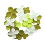 Лепестки бумажные d 4,5 см/3,5 см/2,5 см, упак., 25 шт, Астра, зеленый