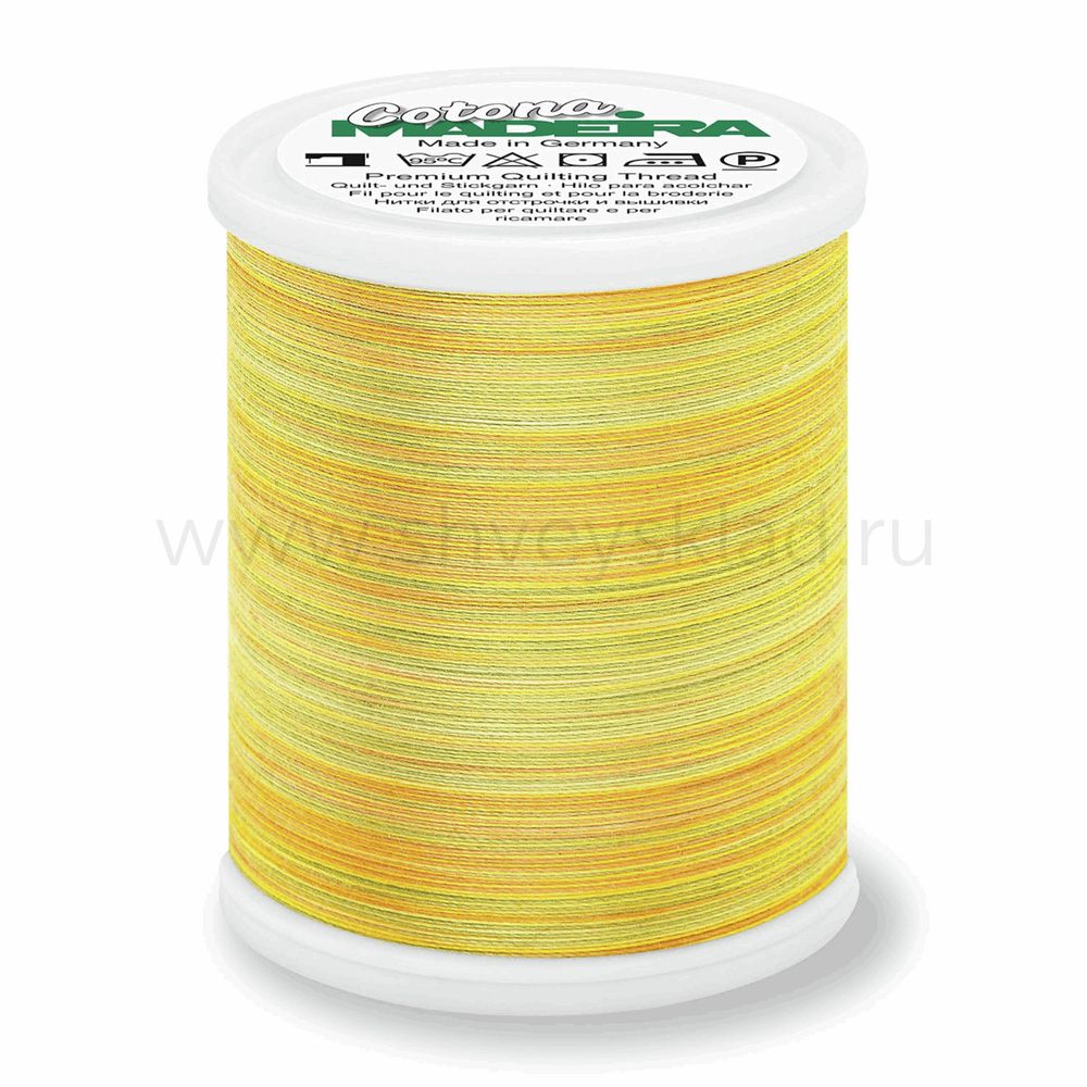 Нитки вышивальные хлопок Madeira Cotona multicolor №30, 400 м, цв. 511, 9331, 5 катушек