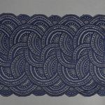 Кружево бельевое эластичное 210 мм / 3 м, 8033 цв.S919 т.синий, Kruzhevo