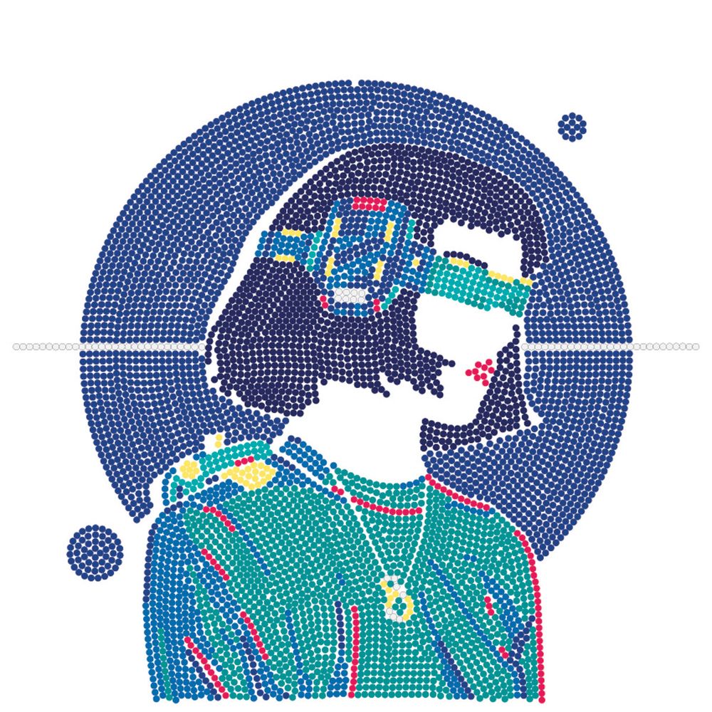 Алмазная (кристальная) мозаика Фрея ALBP-301, постер Кибер девушка, 30х30 см