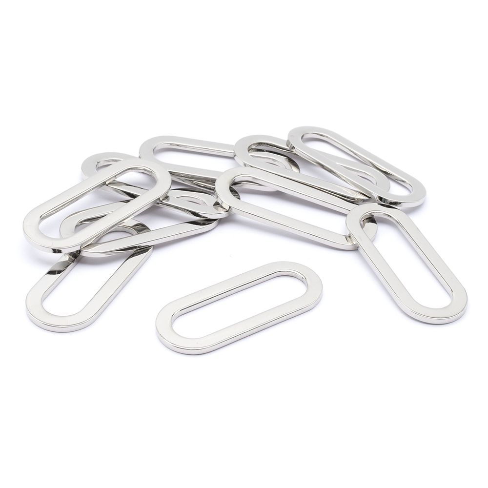 Рамка овальная металл 40 мм, никель, ГНУ13818, 10 шт