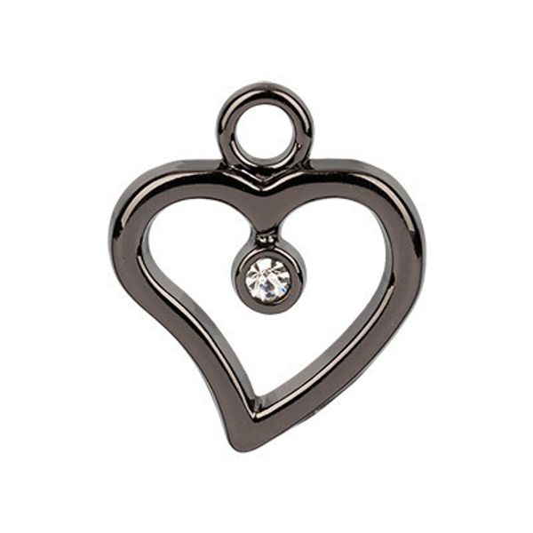 Подвеска для бижутерии 14х16 мм, 10 шт, №06 черн.никель (прозрачный), Blitz PPT010