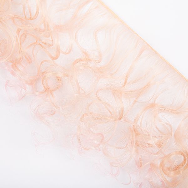 Трессы для кукол 15 см, 100 см, 38 г, 37 блонд, розовый, HobbyBe HAR-5