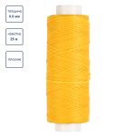 Нитки для кожи вощёные, плоские 0.8 мм, 25 м, 1 катушка, 009 жёлтый, LC-001 Промысел