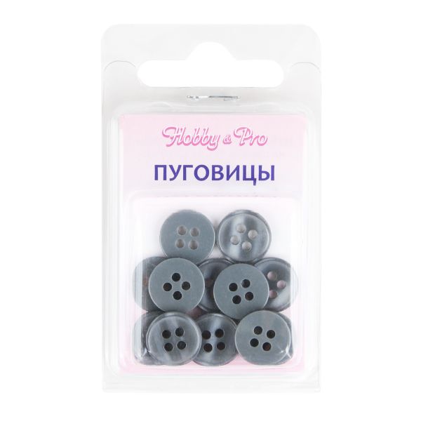 Пуговицы 4 прокола 18L, цв. серо-зеленый Перламутр, 15 шт