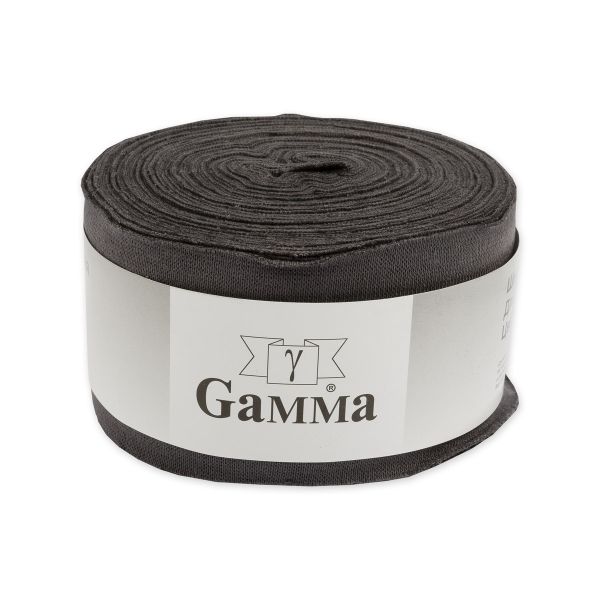 Косая бейка трикотажная 60 мм / 10 метров, (рибана), 007 т.серый, Gamma