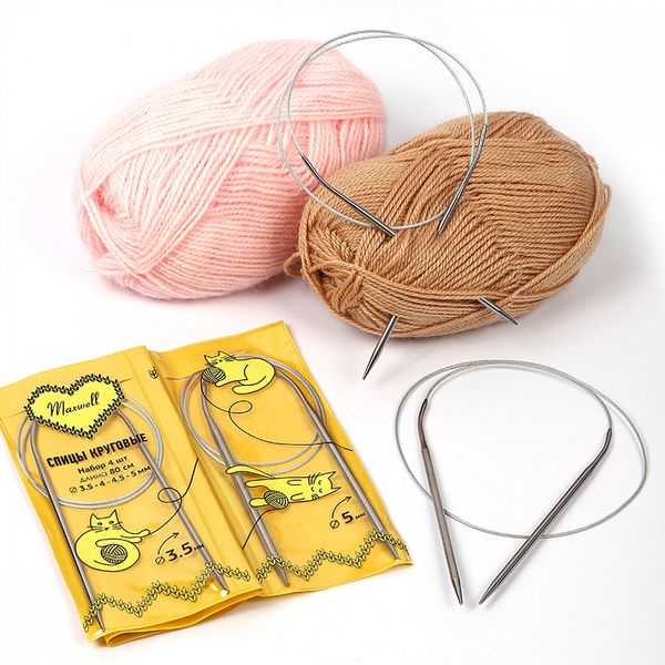 Набор круговых спиц Maxwell Gold 4 шт длина 80см 3.5-4-4.5-5мм