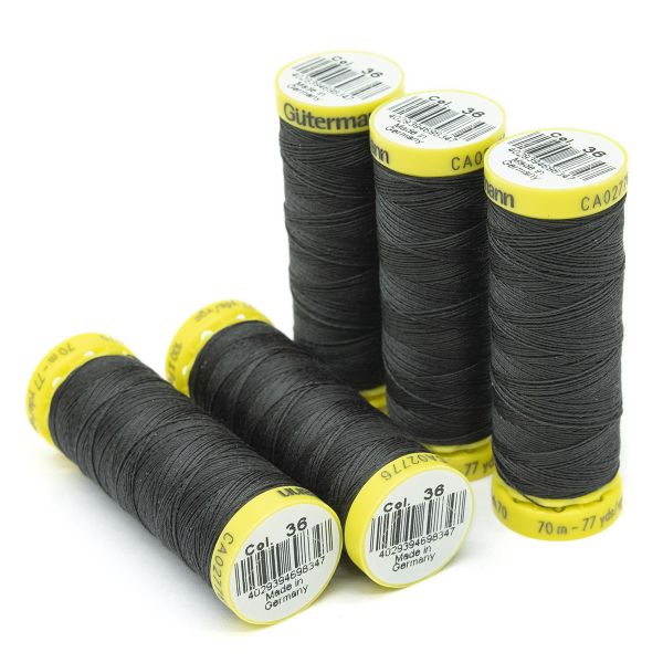 Нитки отделочные Gutermann Deco Stitch 70, 70м, 036 серый, 5 катушек