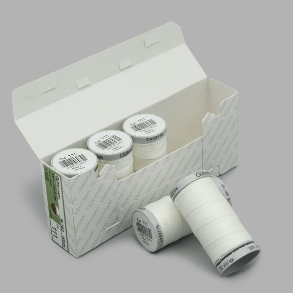Нитки суперкрепкие Gutermann Extra Strong M782, 100м, 111 айвори, 5 катушек