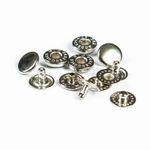 Кнопка Альфа (S-образная) ⌀10.0 мм, ≈100 шт, сталь, никель, BIG