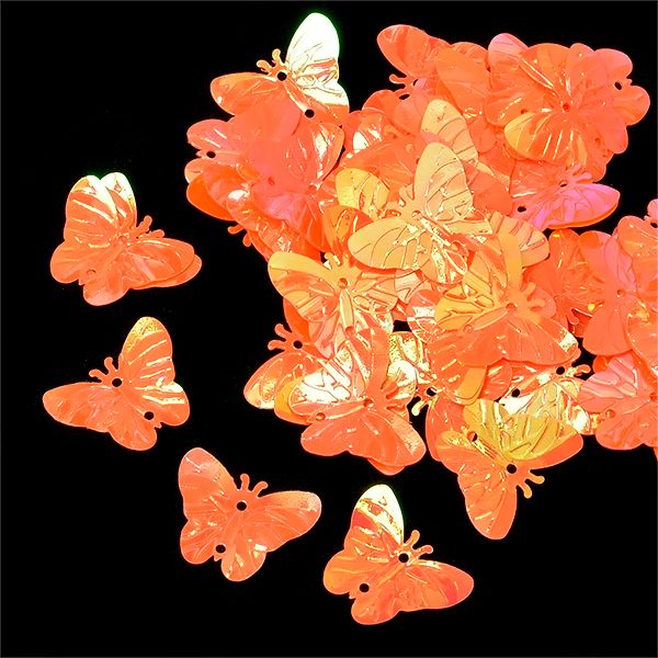 Пайетки плоские FLK288 15х20 мм цв. 327 оранжевый уп. 50г