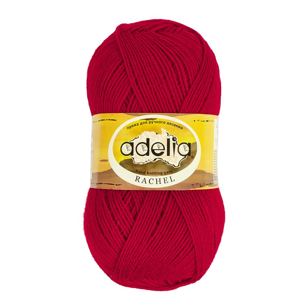Пряжа Adelia Rachel / уп.5 мот. по 100г, 400м, 08 бордовый