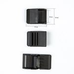 Пряжка силовая для стропы пластик 32 мм, цв. черный, 10 шт