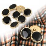 Пуговицы металлические на ножке 32L-20 мм, С-MP33 цв.золото/черный, 10 шт