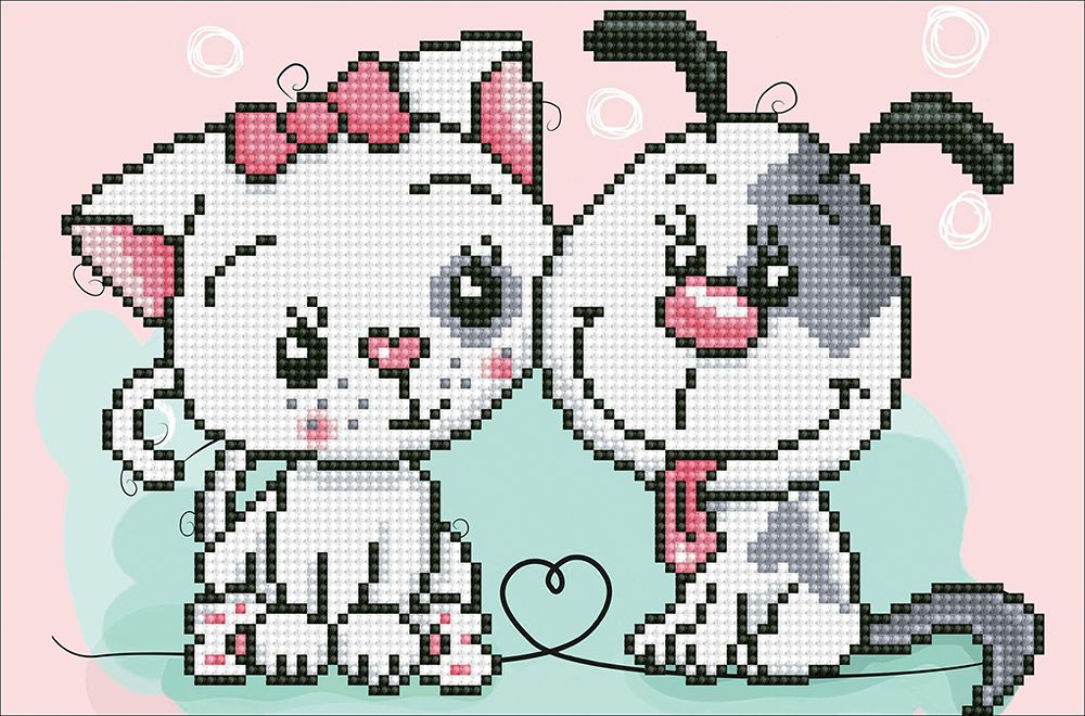 Алмазная (кристальная) мозаика Фрея, Друзья, 30х20 см