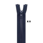 Молния трактор Arta Т6 (6 мм) 1 зам., разъем., 60 см, (2076), A058 т.синий, НОВЫЙ МАТОВЫЙ ЗАМОК, уп.5 штук