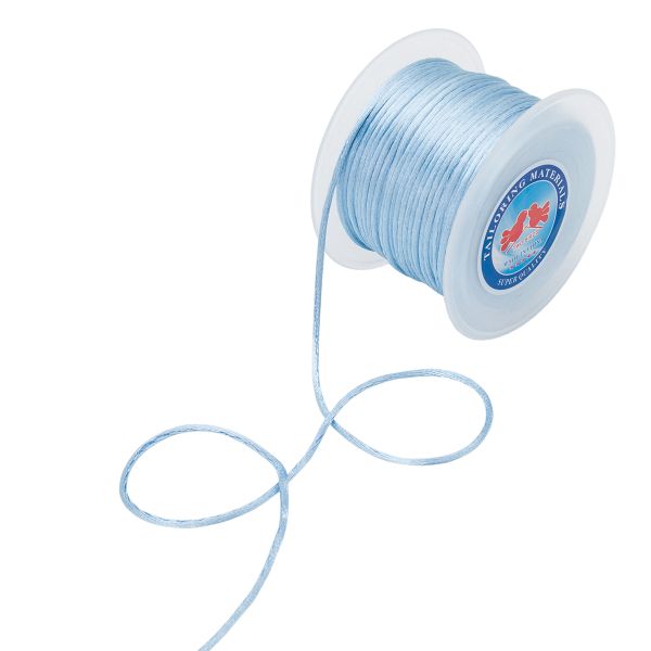 Шнур атласный корсетный ⌀2.0 мм / 50 метров, 3105 голубой