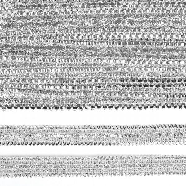 Тесьма отделочная 25 мм, 10880 цв.серебро уп.13.71м