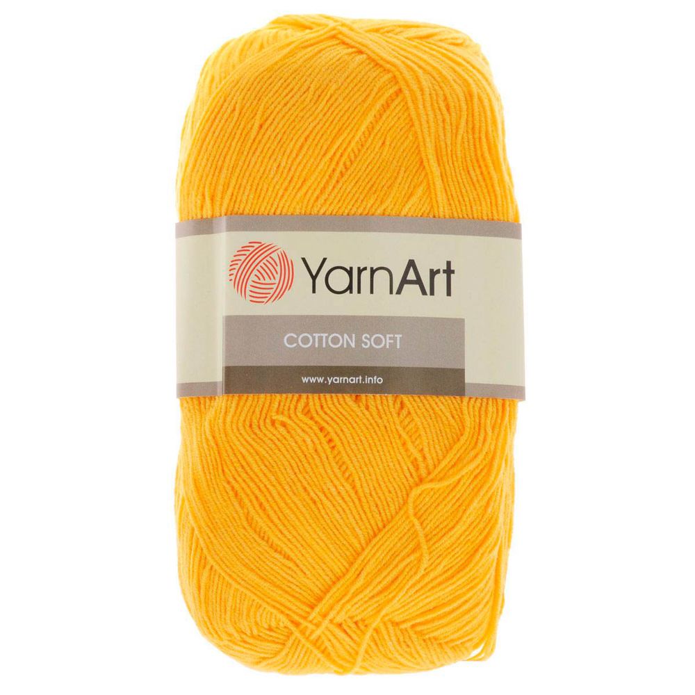 Пряжа YarnArt (ЯрнАрт) Cotton soft / уп.5 мот. по 100 г, 600м, 35 желтый