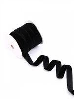 Лента бархатная (тесьма) 20.0 мм / 22.86±1 метров, арт.20VR03 нейлон цв.черный