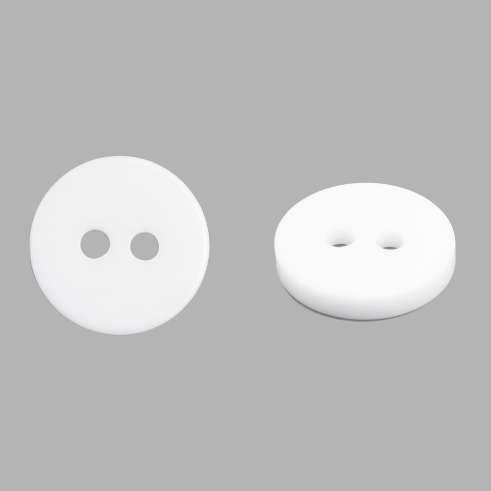 Пуговицы 2 прокола 18L, 11 мм, (White (белый)), NE74, 144 шт