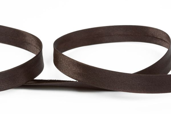 Косая бейка атласная 12 мм / 132±1 метра, 118 т.коричневый, Gamma GK-12P