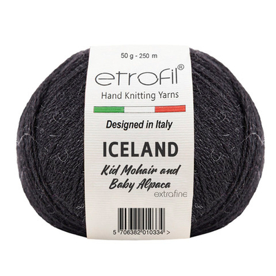 Пряжа Etrofil (Этрофил) Iceland / уп.10 мот. по 50 г, 250м 91191 черный